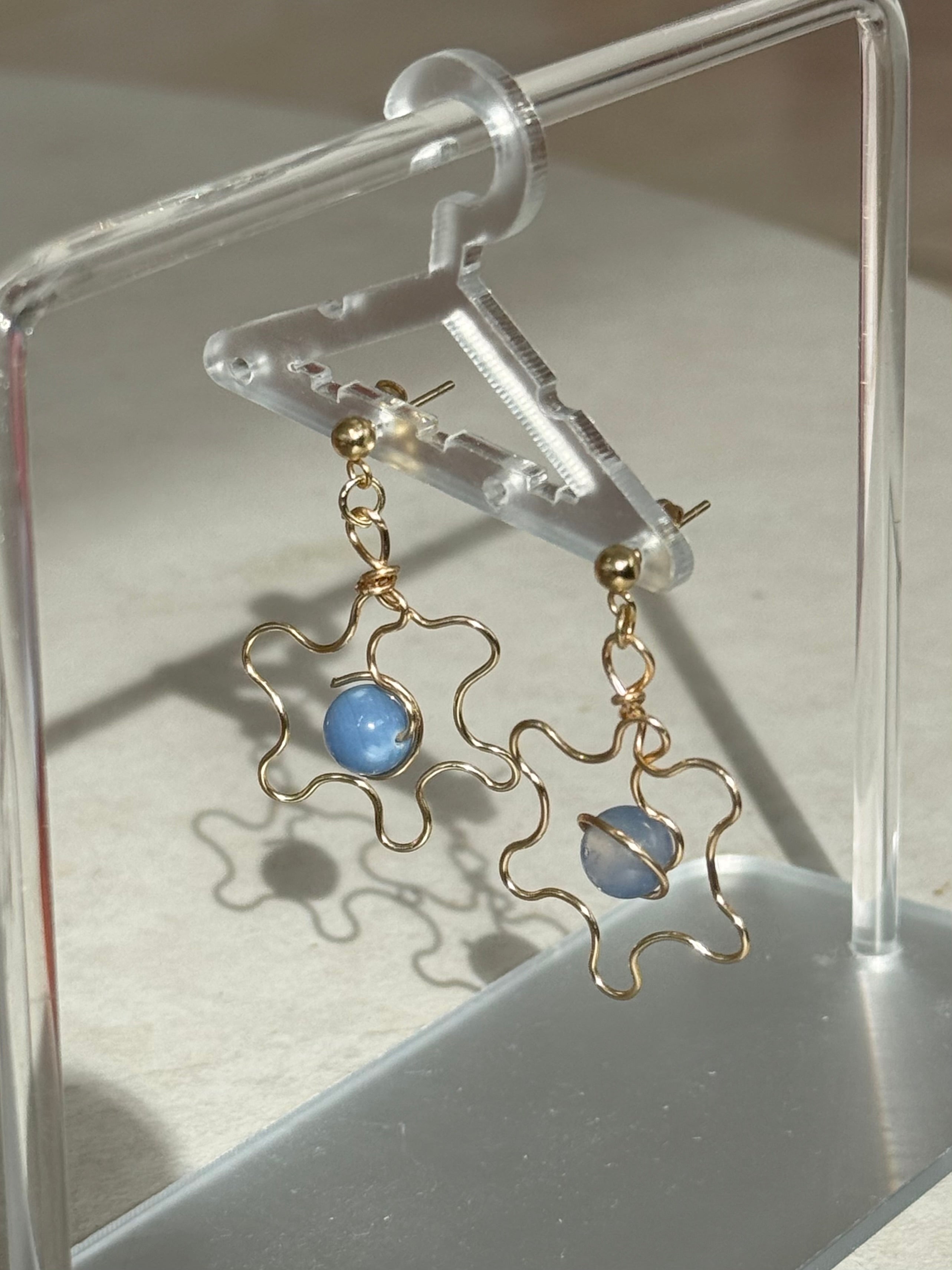 Jasmine earrings with Agate