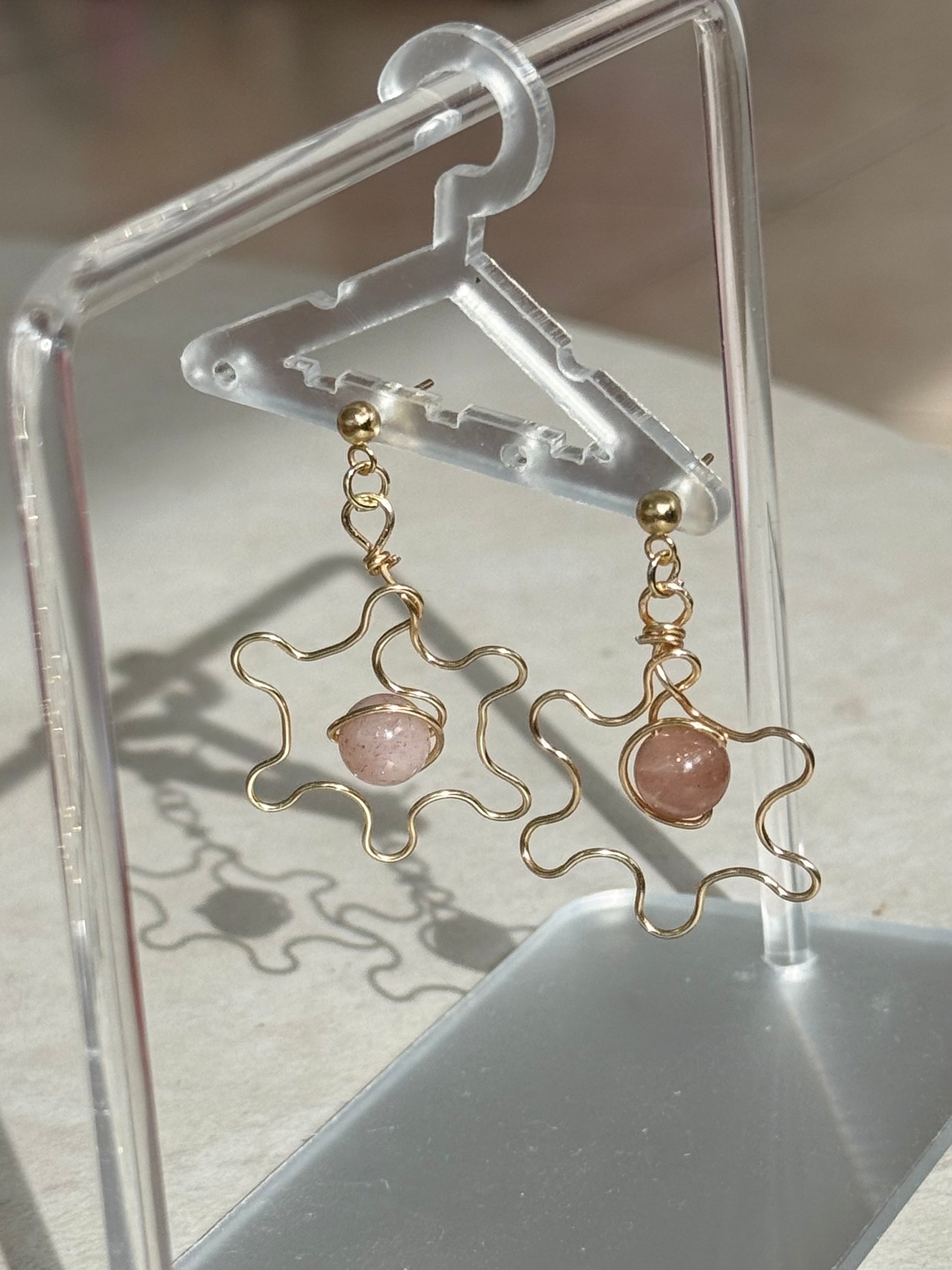 Jasmine earrings with Sunstone