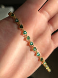 Green evil eye bracelet