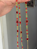 Poppy August birthstone bracelet