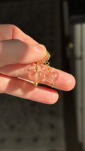 Pink quartz earrings