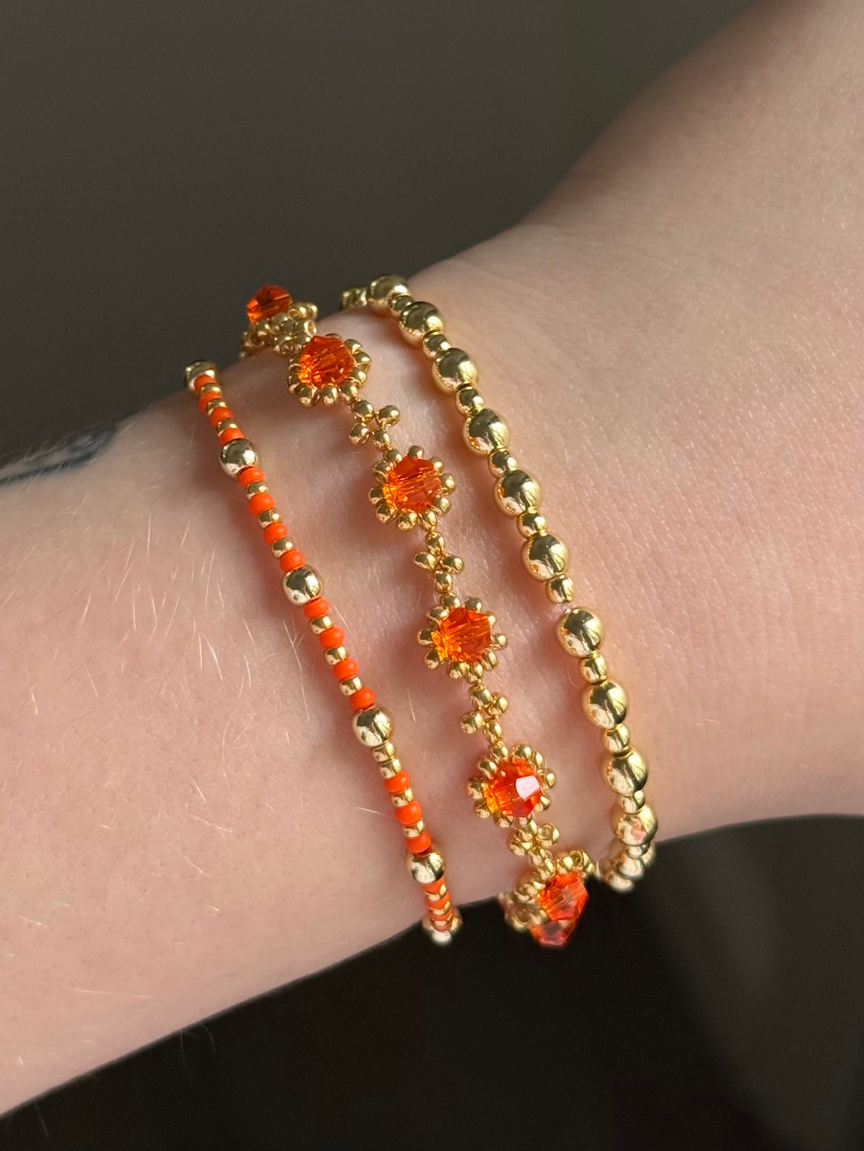 Golden Marigold bracelet stack