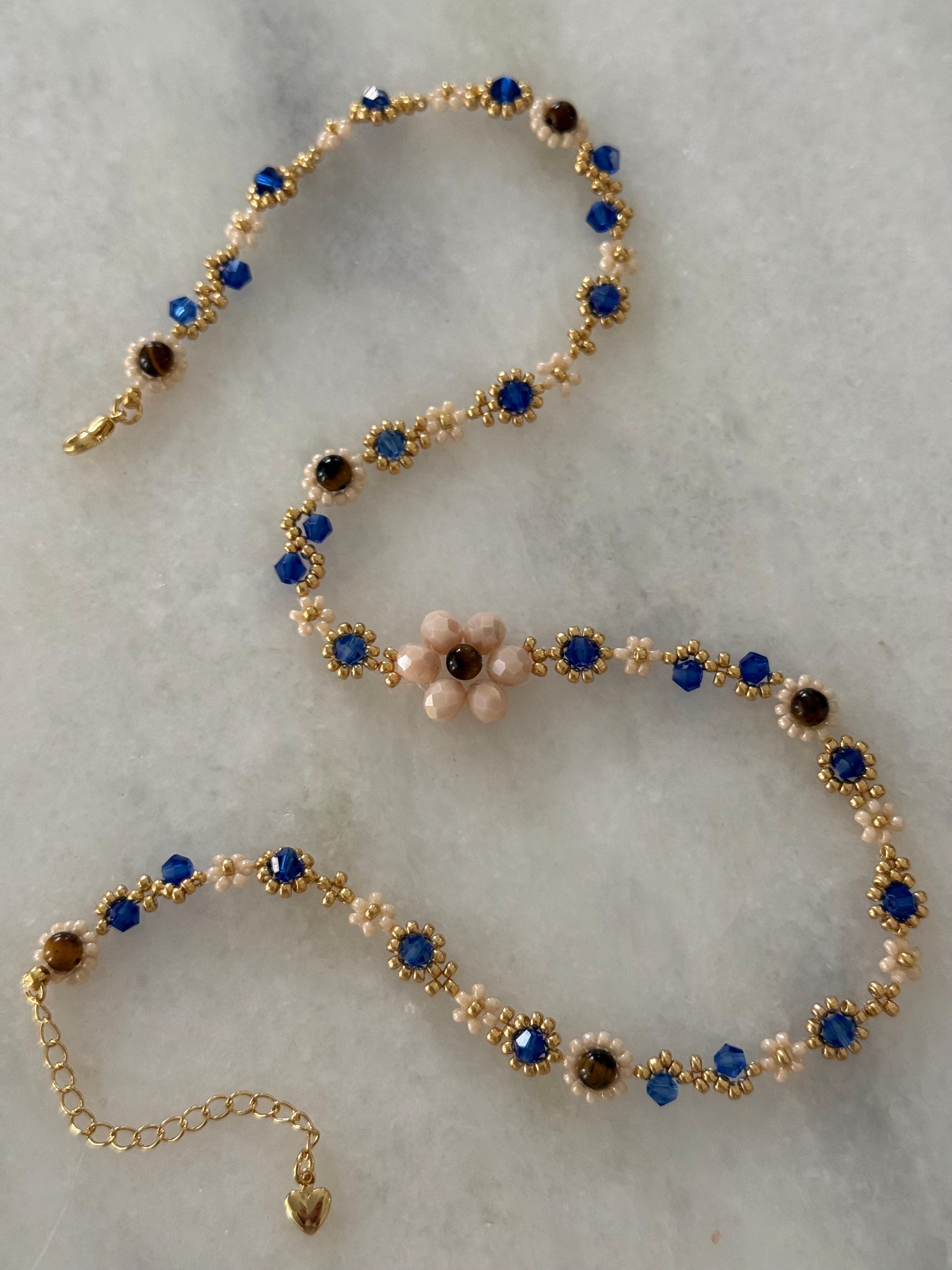 Nila September blue sapphire birthstone necklace