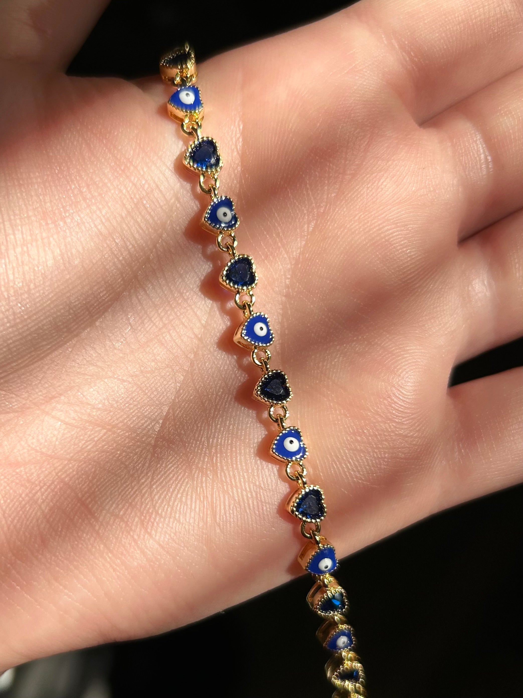 Blue evil eye bracelet