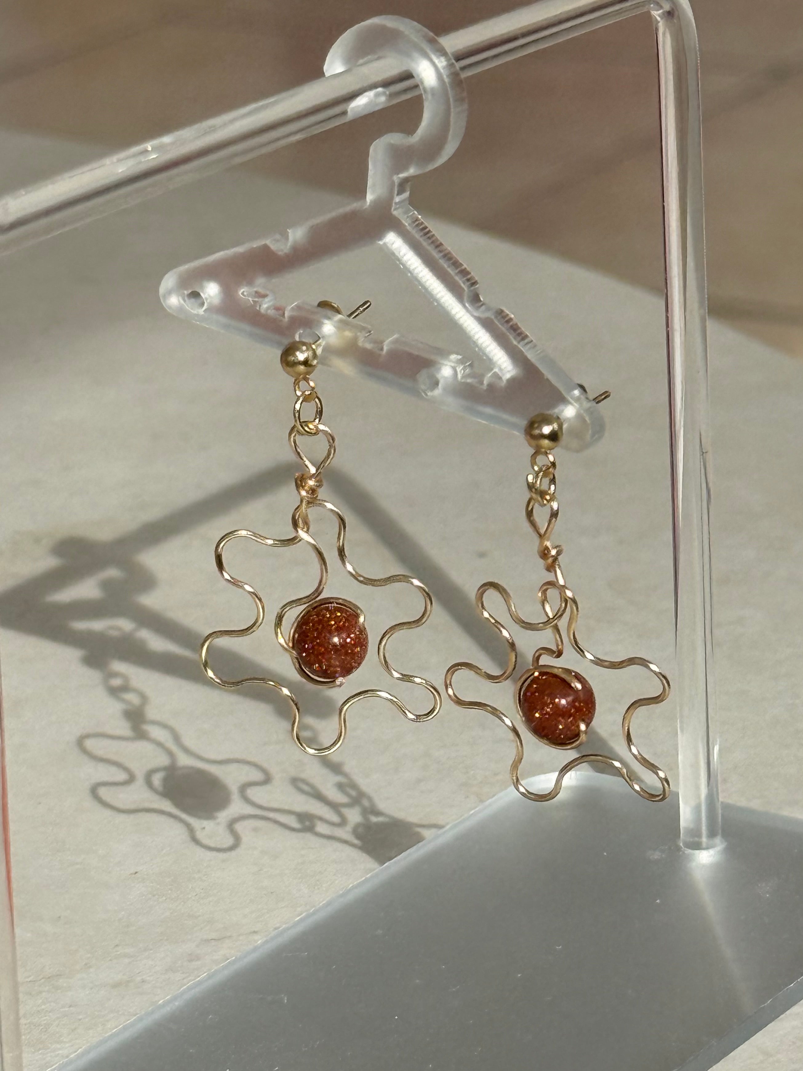 Jasmine earrings with Sandstone