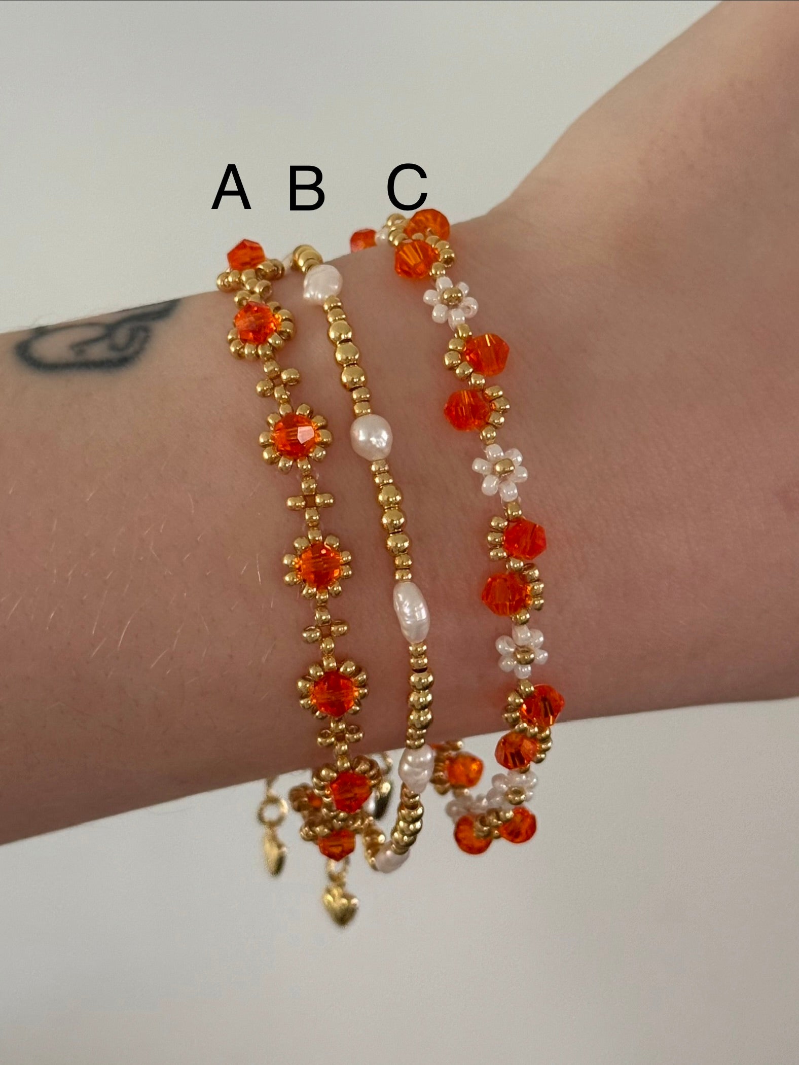 Marigold bracelet stack