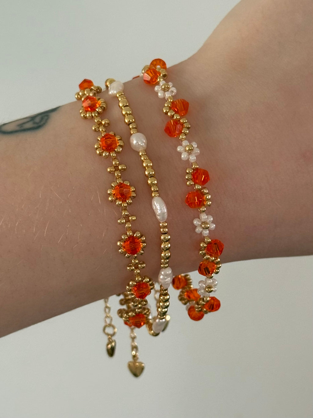 Marigold bracelet stack