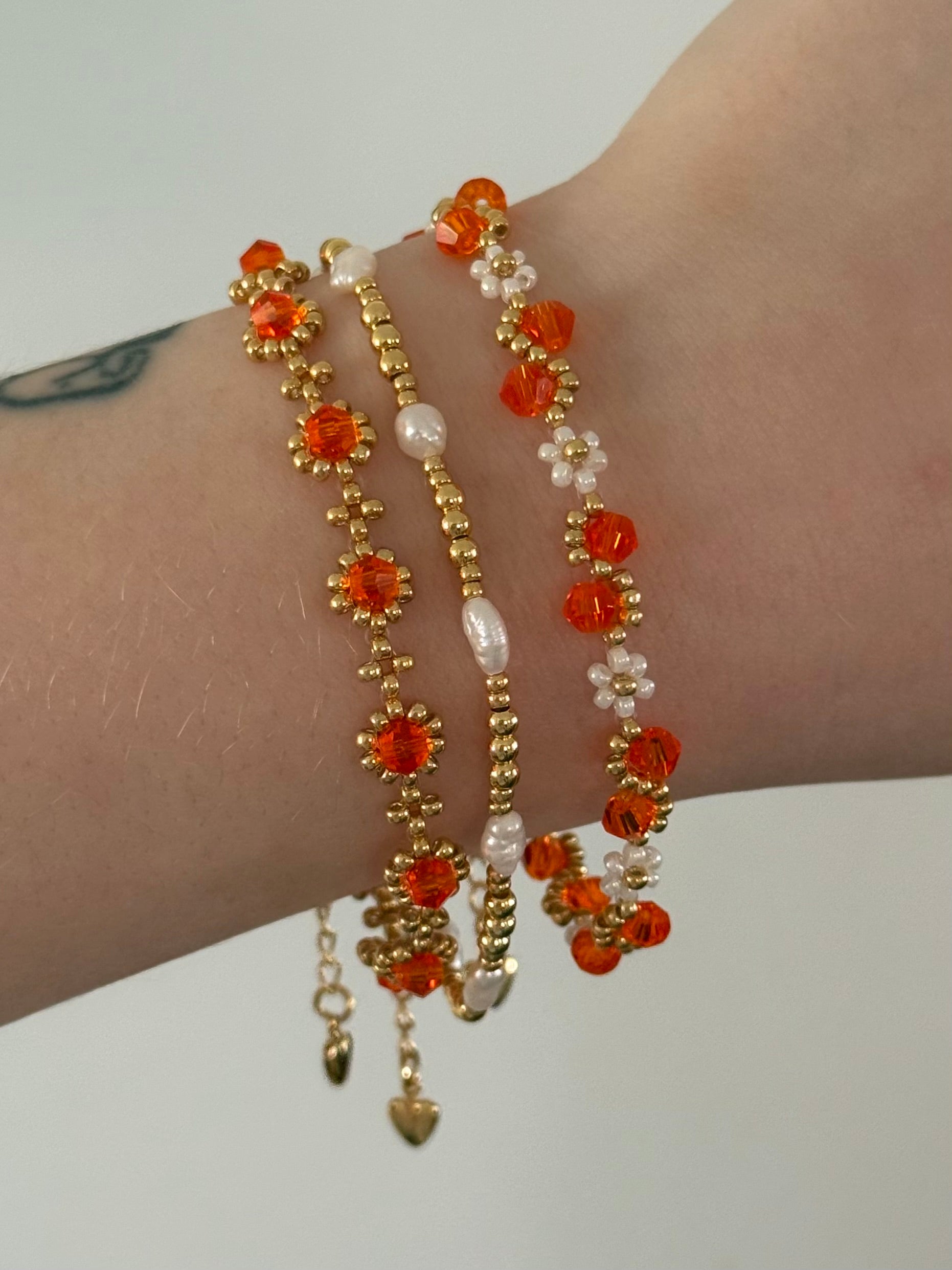 Marigold bracelet stack