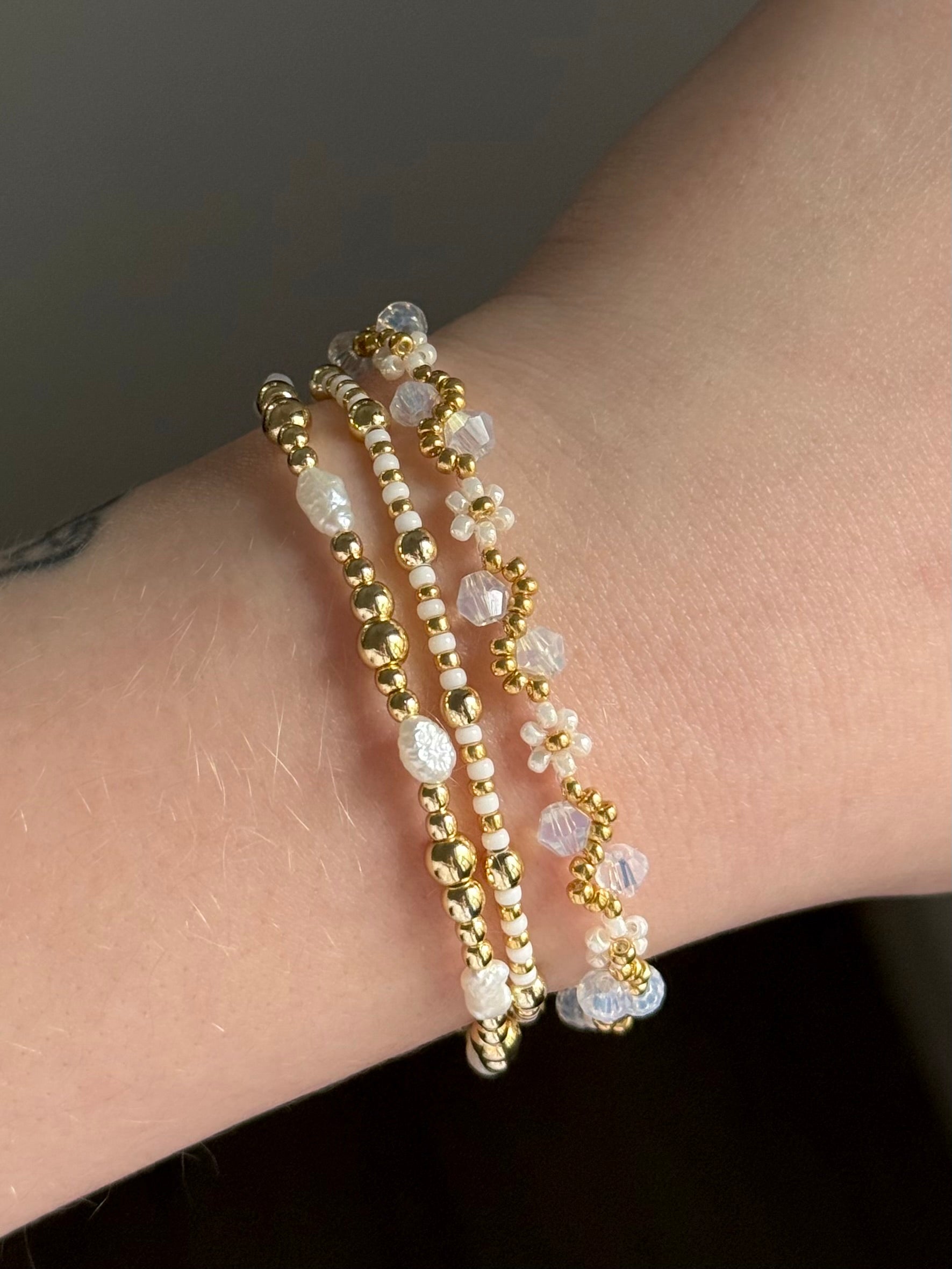 Opalite bracelet stack