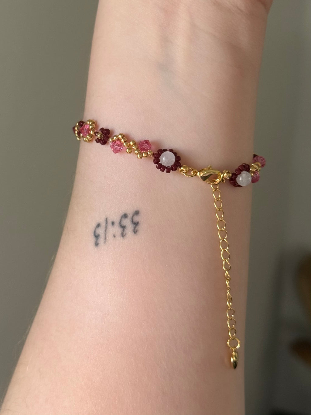 Rosie october pink tourmaline birthstone bracelet