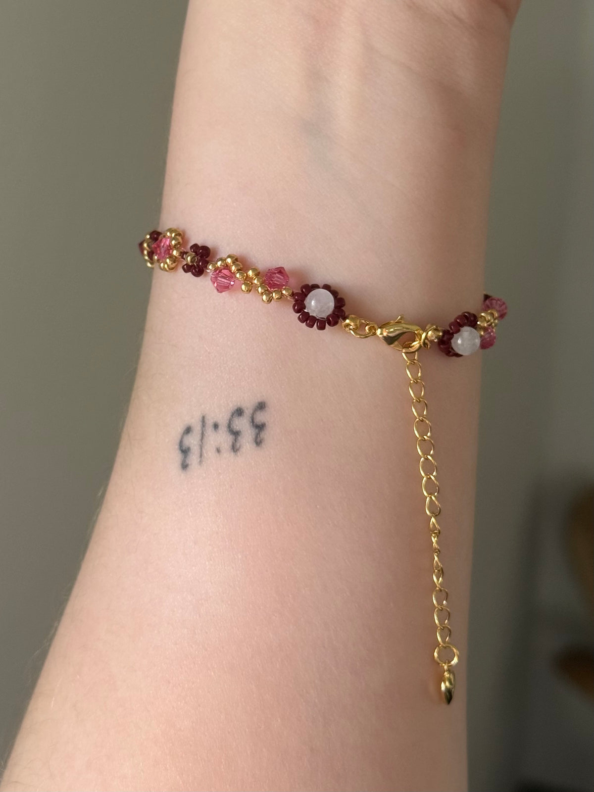Rosie october pink tourmaline birthstone bracelet