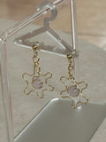 Jasmine earrings with Jade