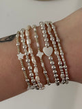 Classic bracelet stack in silver
